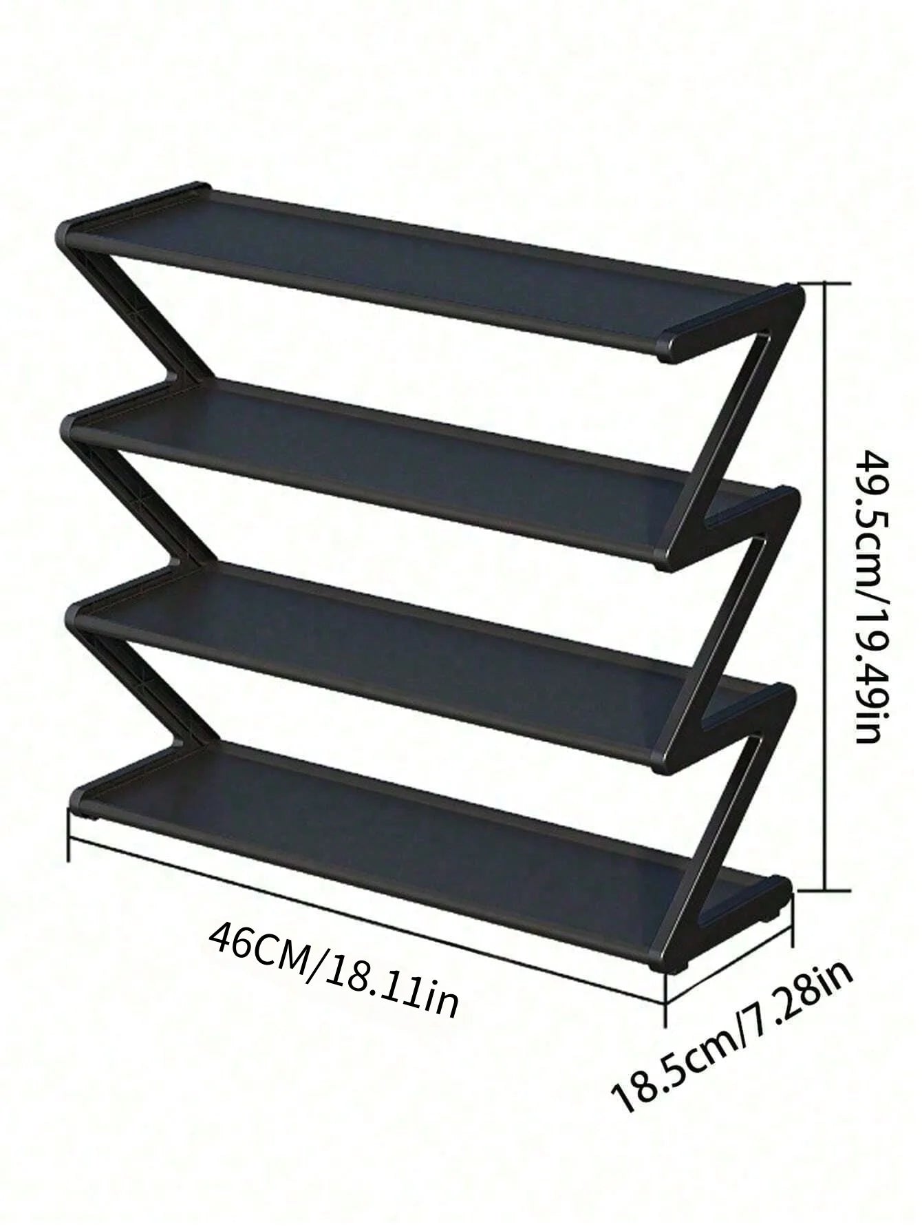 Z-Shaped Shoe Rack, Multi functional Storage Rack