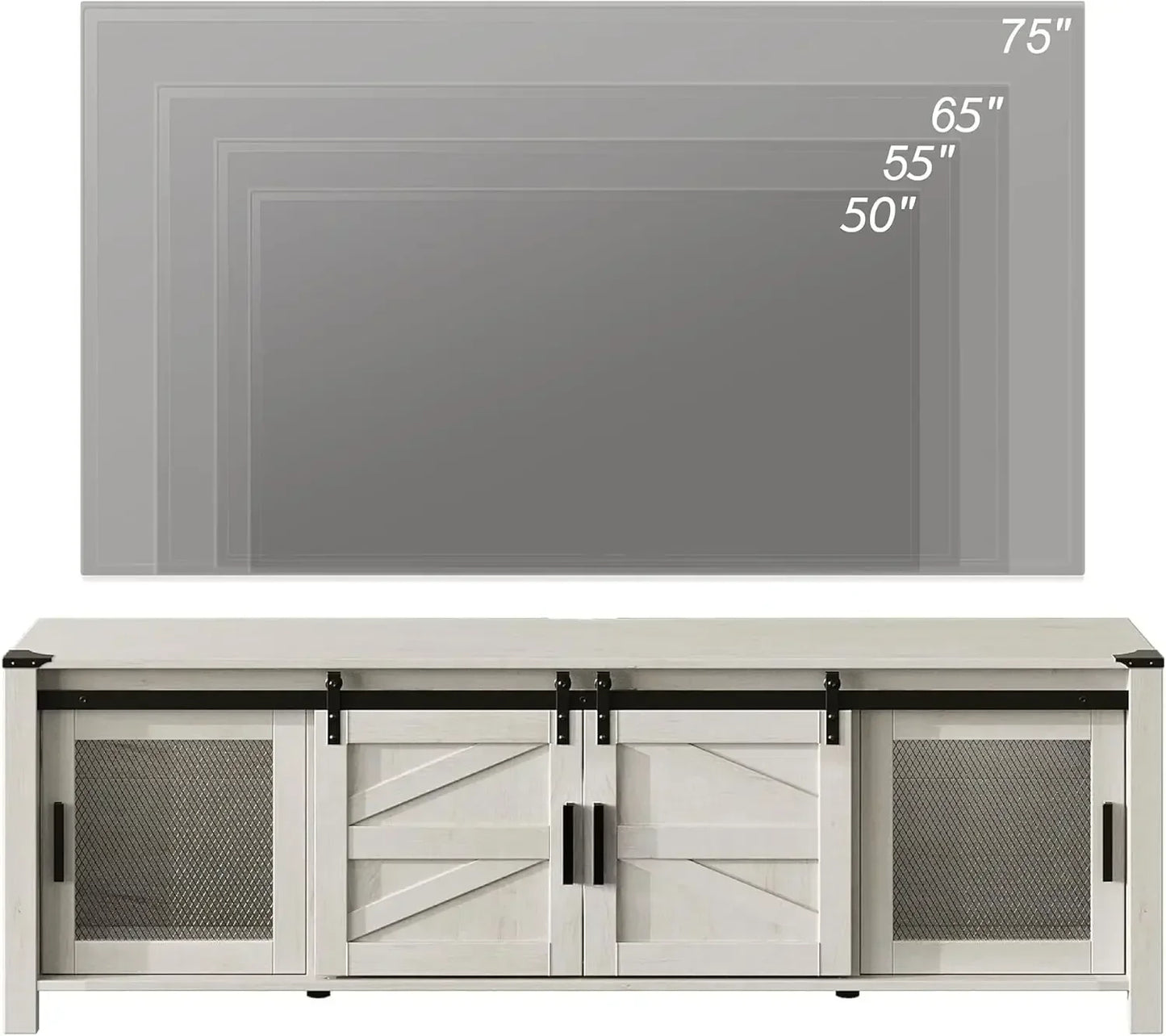 Farmhouse Entertainment Center for 75" TV Console