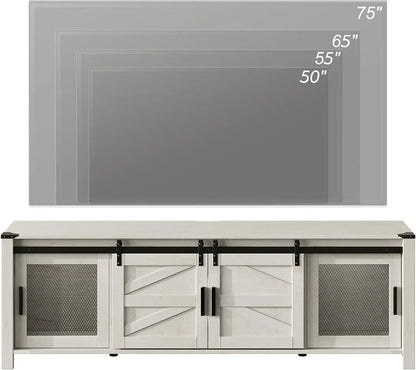 Farmhouse Entertainment Center for 75" TV Console