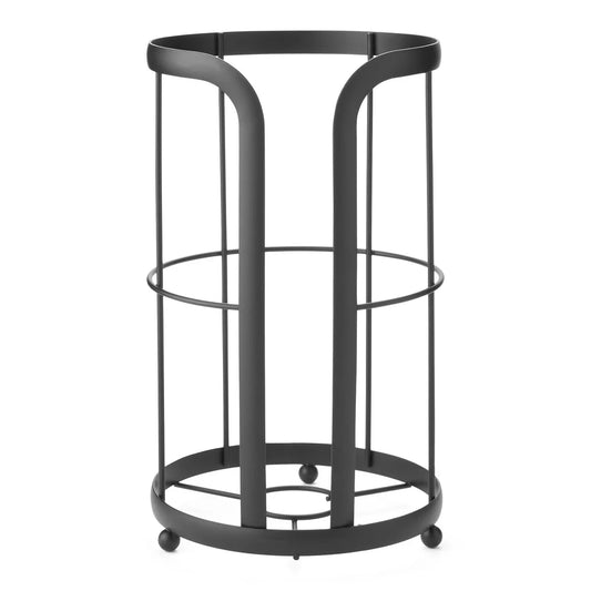 Freestanding Matte Black Toilet Paper Holder Storage