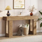 63" Farmhouse style wooden rectangular sofa table
