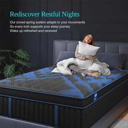 12" Gel Memory Foam Hybrid Pocket Spring Mattress