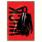 Embossed John Wick Retro Aluminum Wall Sign