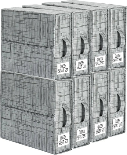 Bed Sheet Organizers and Storage 8 Pack