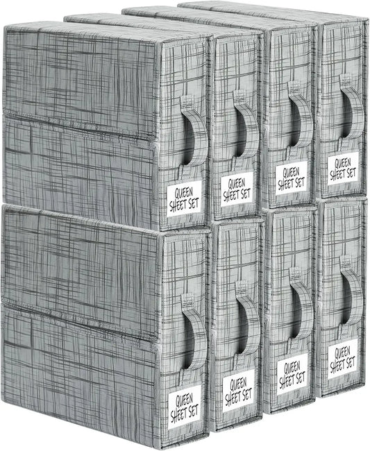 Bed Sheet Organizers and Storage 8 Pack