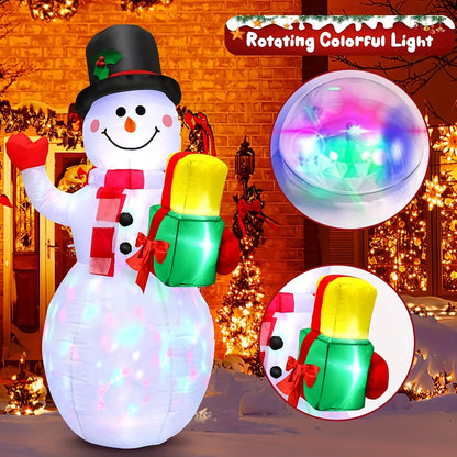 5FT Christmas Inflatable Snowman Decor Built-in LED