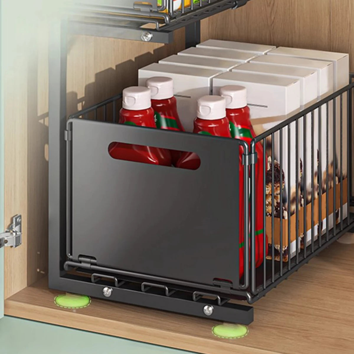 Metal Under Sink Organizers and Storage Basket