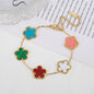 Luxury Stainless Steel Adjustable Five Flower Bracelet