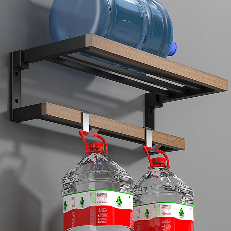 Bathroom Hardware shelf Black Wood Bath Accessories