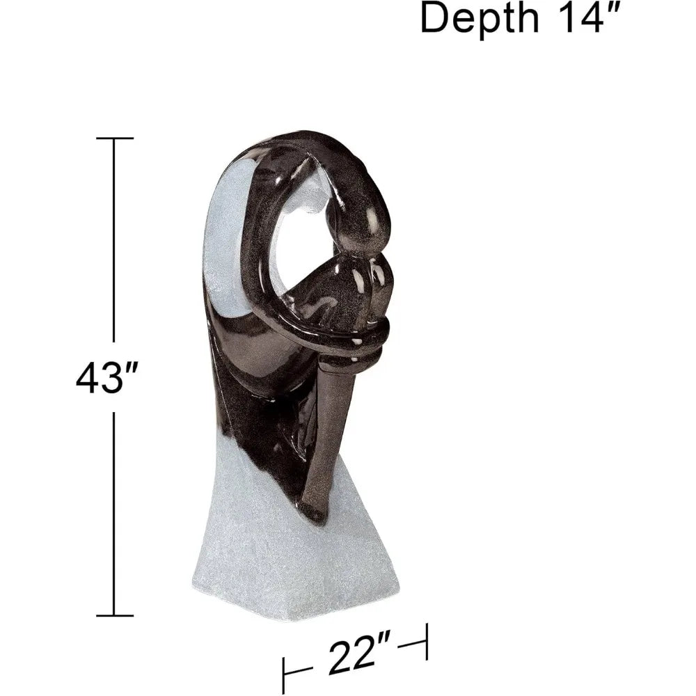 43" Graceful Tall Standing Water Feature Fountain