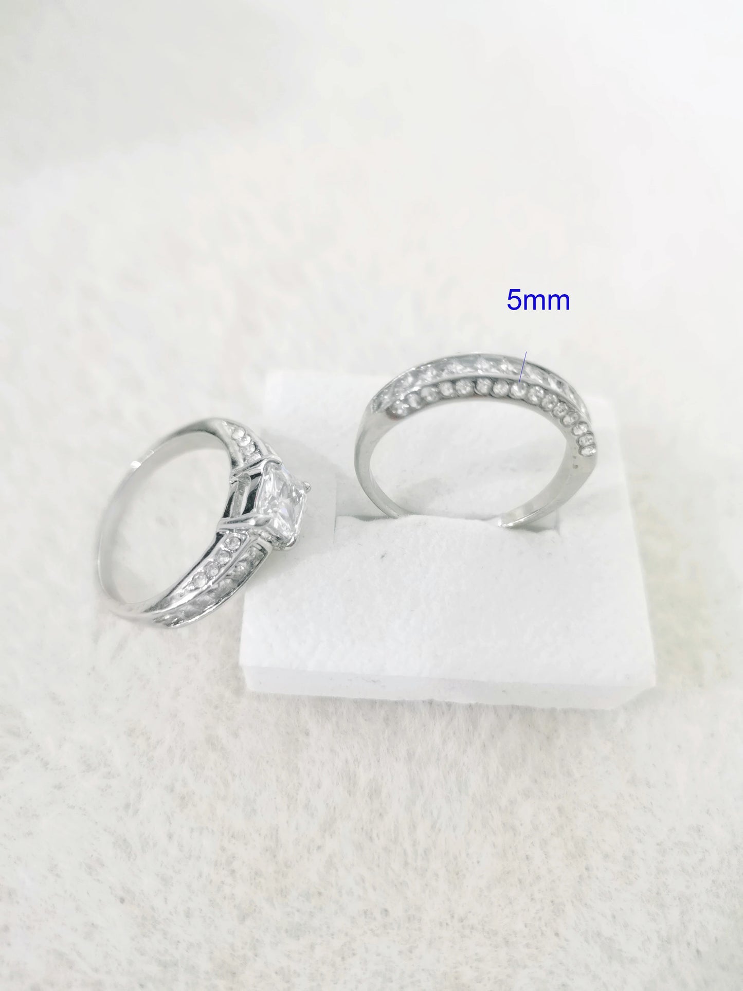 2pcs/set Engagement Wedding Rings For Women