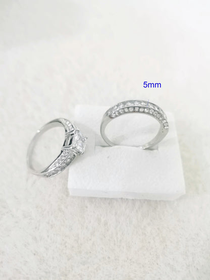2pcs/set Engagement Wedding Rings For Women