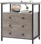 27" W Nightstand with Charging Station, Adjustable Drawers