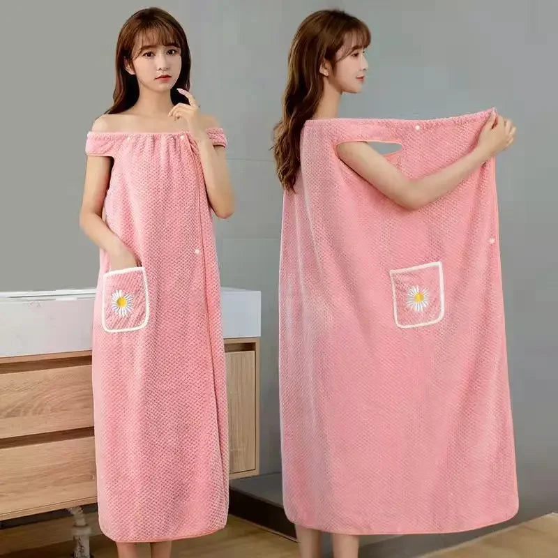 Household Women Adult Wearable Wrap Bath Towel