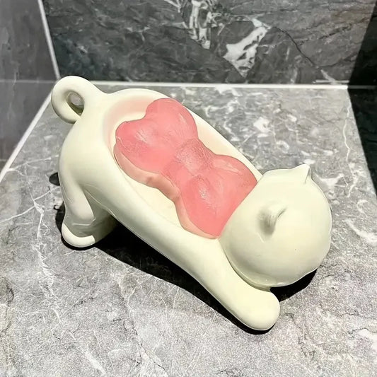Cute Cartoon Cat for Bathroom Soap Holder