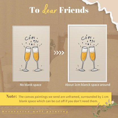 Home Decor Wall Art Champaigne