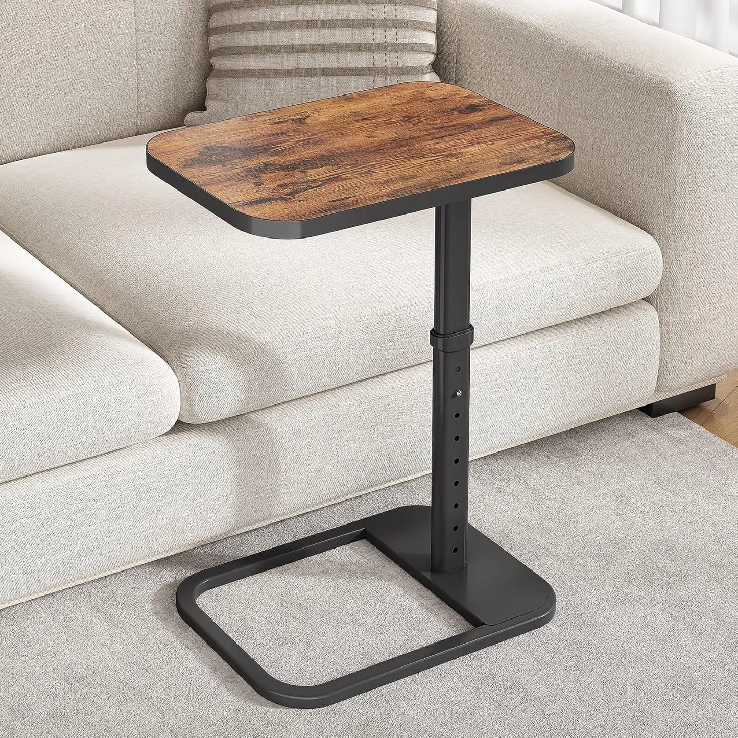 TV Tray Table, Adjustable Height & Flip-Top