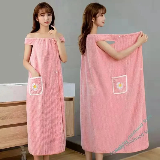 Household Women Adult Wearable Wrap Bath Towel