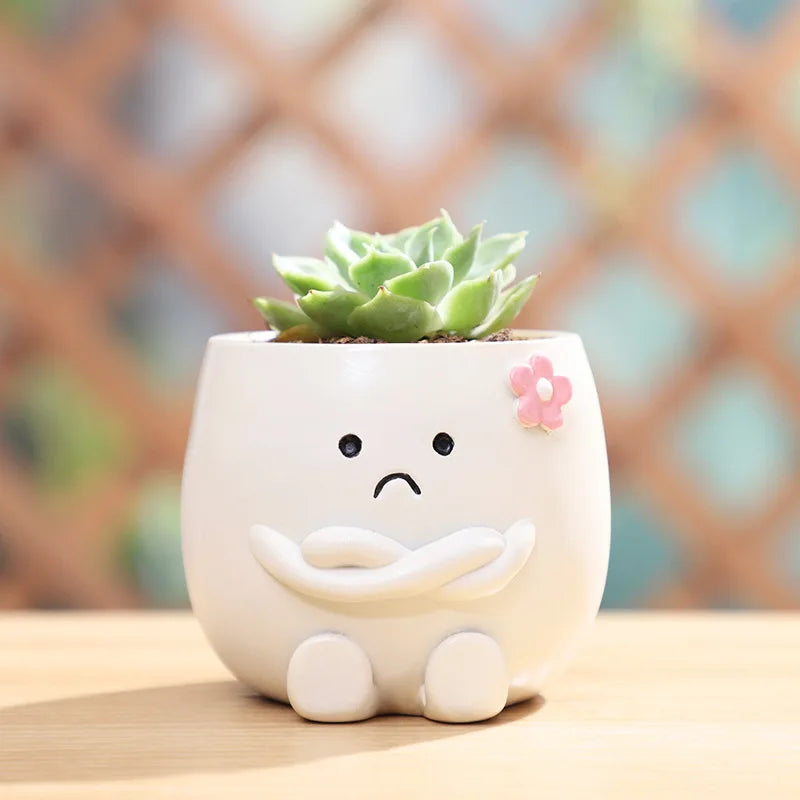 Smiley Face Mini Plant Pot Succulent Planter