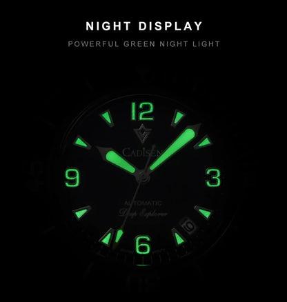 Men's Automatic Mechanical Watch Canvas Strap Wristwatch