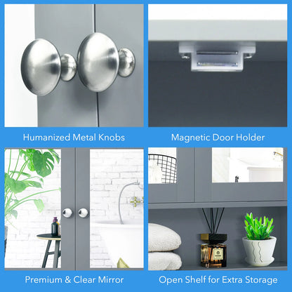 Wall Mount Mirror Cabinet Bathroom Medicine Cabinet