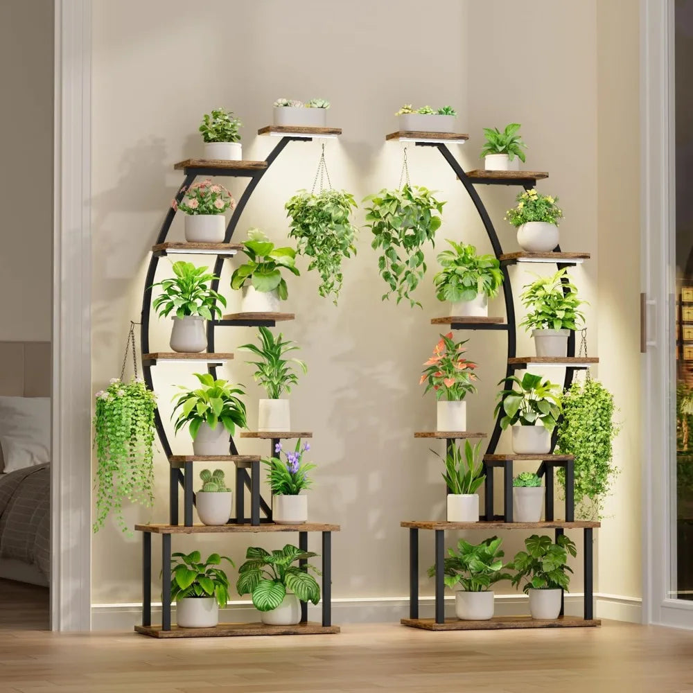 Plant Stand Indoor with Grow Lights Indoor