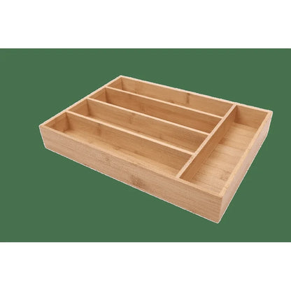 Natural Bamboo Silverware Organizer Drawer Divider