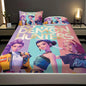 3pcs K-Pop Demon Hunters Printed Bed Sheet Set