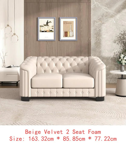 3-Piece Sofa Set with Rubber Wood Legs