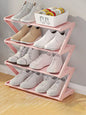 Z-Shaped Shoe Rack, Multi functional Storage Rack