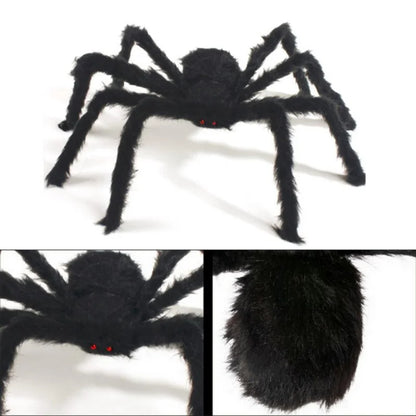 Large Fake Hairy Spider Halloween Decor Outside