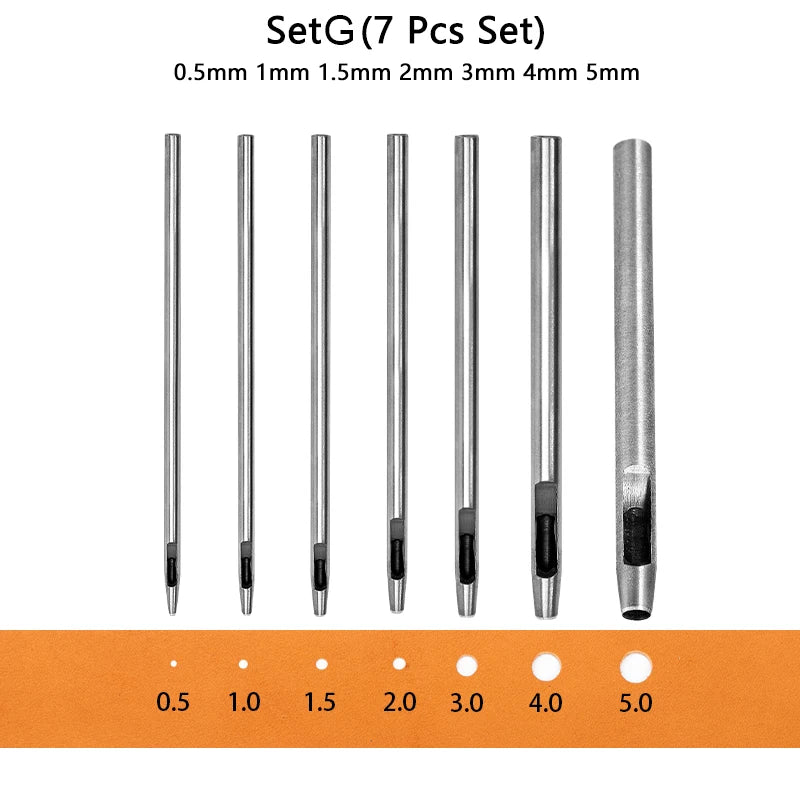 15 Pcs Hollow Hole Punch Set Round