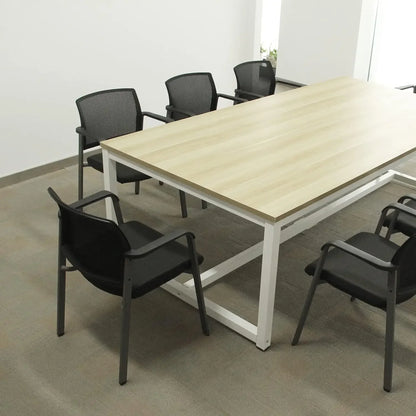 Mesh Back Stacking Arm Chairs Upholstered Fabric