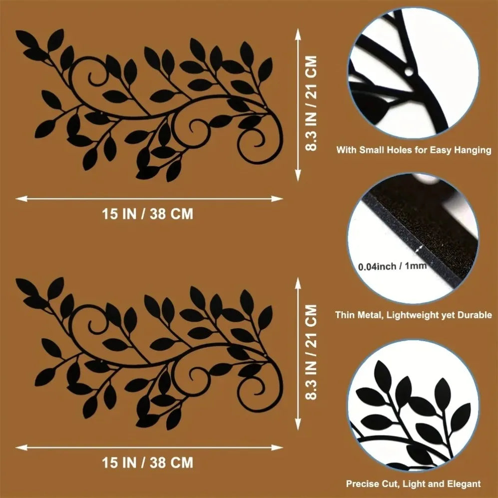 Metal Tree Leaf Wall Decor Olive Branch