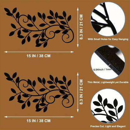Metal Tree Leaf Wall Decor Olive Branch