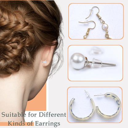 Clear Soft Silicone Rubber Earring Safety Stopper