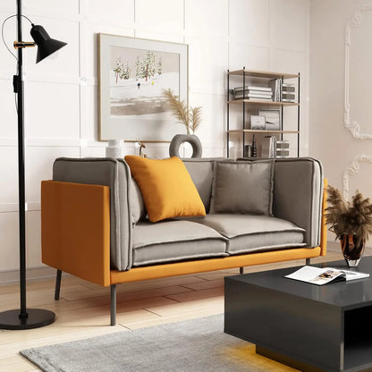 Small Leather Sofa Couch for Small Spaces