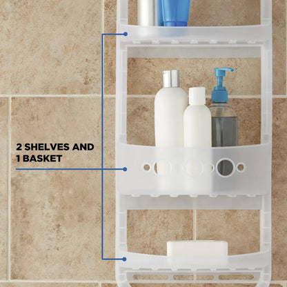 Large Shower Caddy Heavy Duty Plastic Shelves