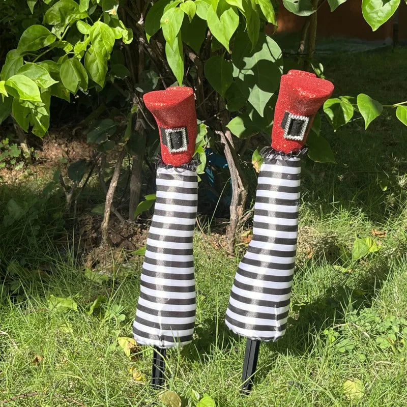 Halloween Upside Down Evil Witch Legs Props