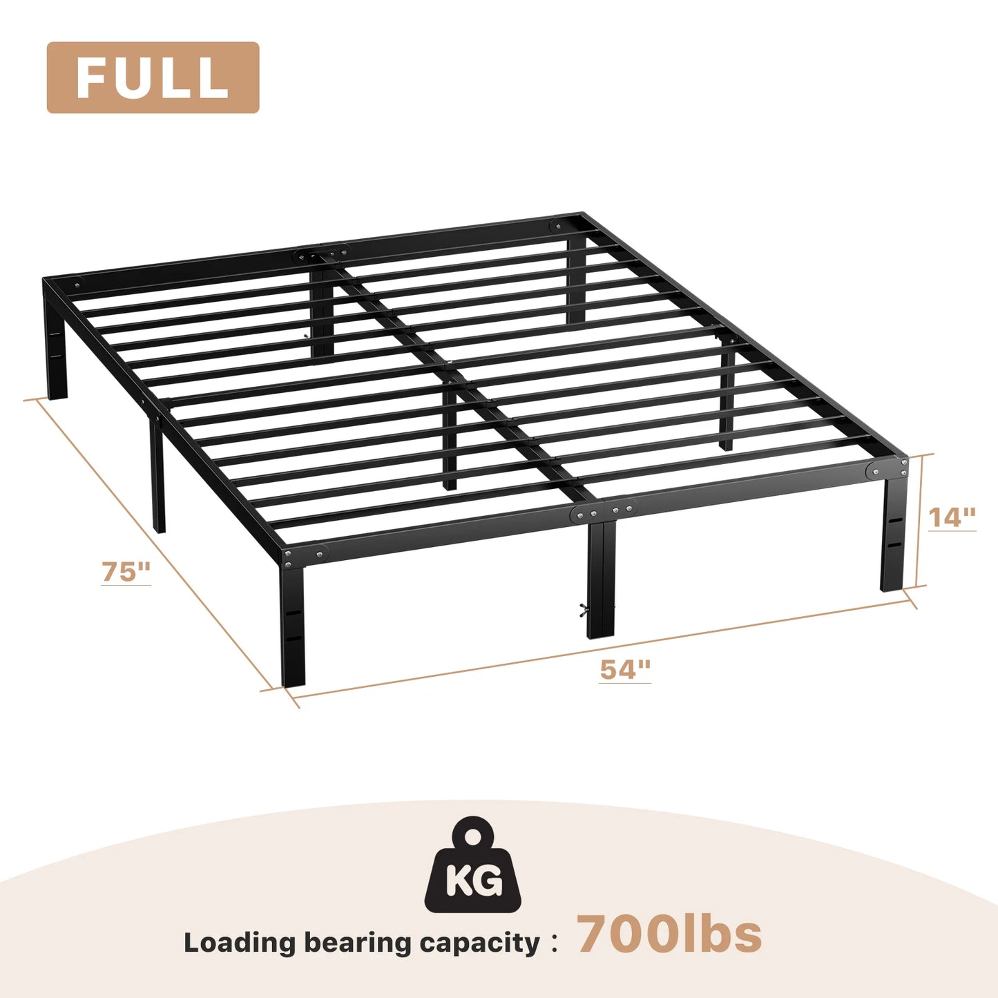 Basic Twin, Full, Queen, King Size Frame