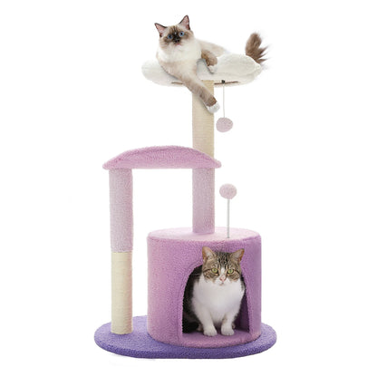 Small Flower Cat Tree for Indoor Cats