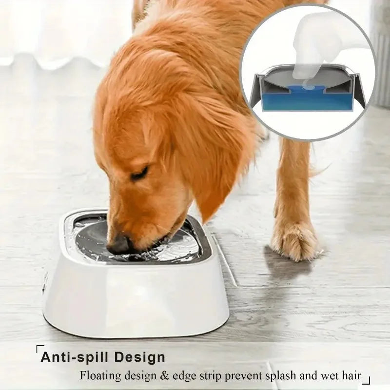 Spill-Proof Pet Water Bowl Floating Filter
