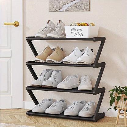 Z-Shaped Shoe Rack, Multi functional Storage Rack