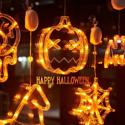 Halloween LED Sucker Lamp Window Hanging Decorations