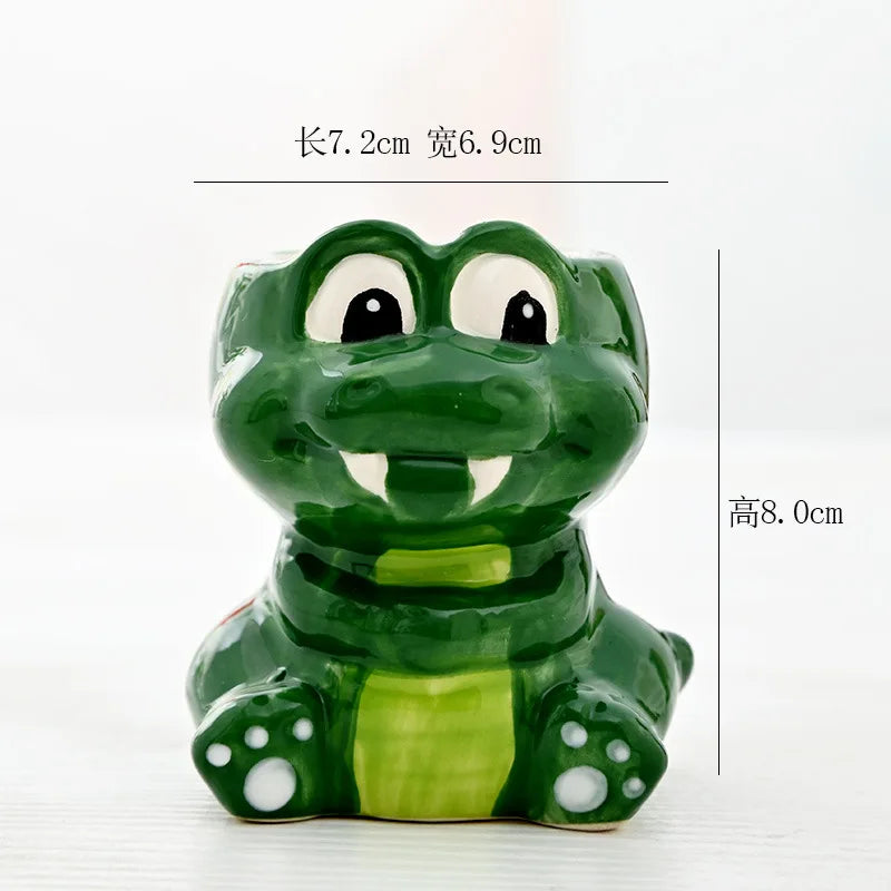 Cartoon Animal Ceramic Flower Pot Table Display