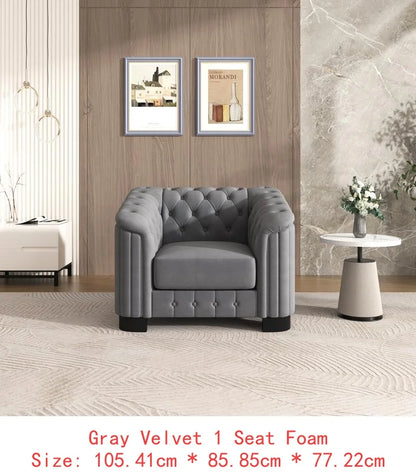 3-Piece Sofa Set with Rubber Wood Legs