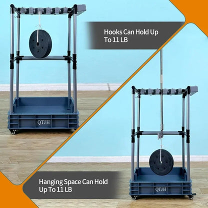 Floor-Standing Multi-Functional Cleaning Tool Organizer