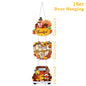 Happy Thanksgiving Day Door Banner Autumn Wreath