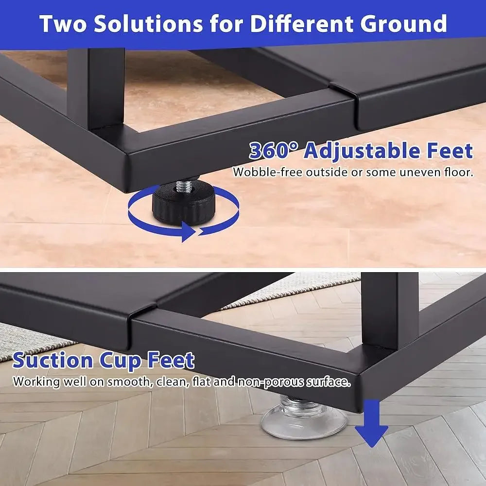 Freestanding Towel Rack Stainless Steel Storage Shelf