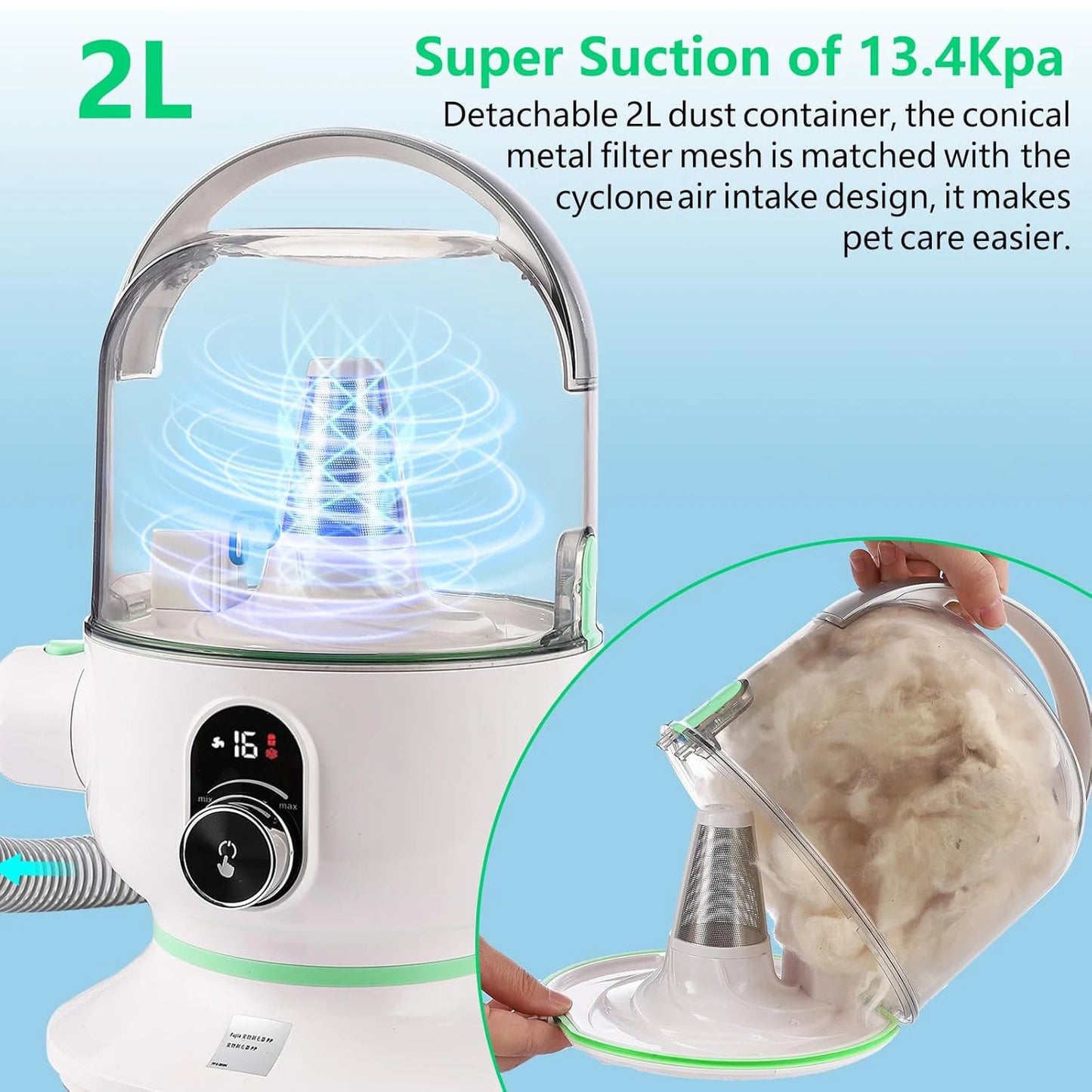 Professional Pet Grooming Kit with Vacuum Suction